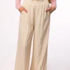 Discount Worth Collective Zahara Wide Leg Pants in Ivory