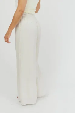Discount Worth Collective Zahara Wide Leg Pants in Ivory