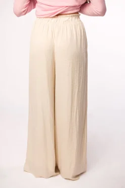 Discount Worth Collective Zahara Wide Leg Pants in Ivory