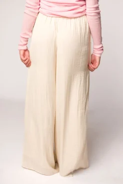 Discount Worth Collective Zahara Wide Leg Pants in Ivory